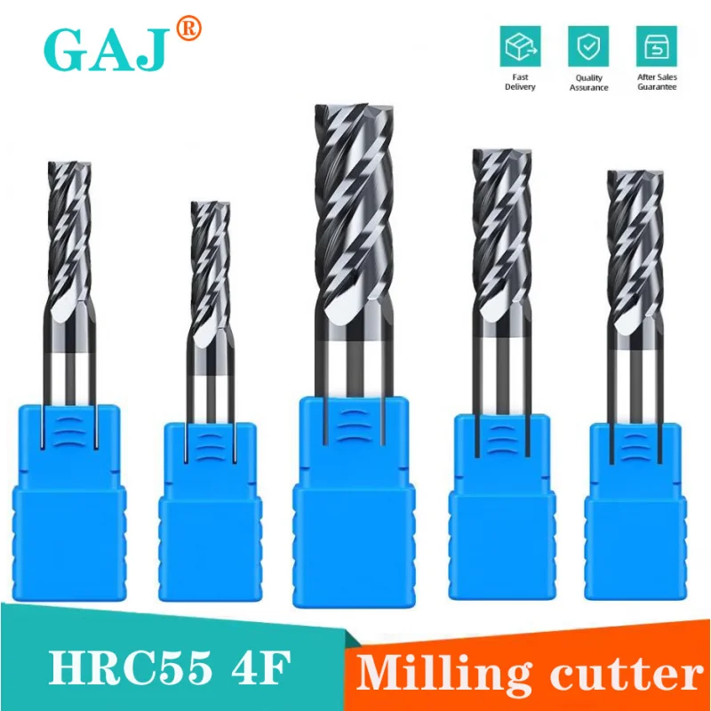 

HRC50 1 2 3 4 5 6 8 10 Твердосплавная концевая фреза Фрезерные режущие инструменты Фреза из сплава вольфрамовой стали Концевые фрезы для станков с ЧПУ