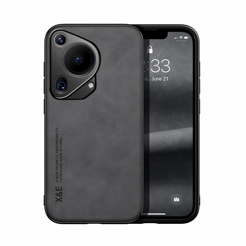 Чехол Для Huawei Pura 70 Ultra задней панели мягкий из искусственной кожи на ощупь Capa Coque