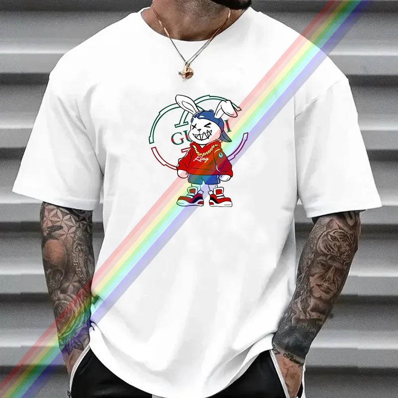 Мужские и женские футболки Nike с принтом кролика из хлопка