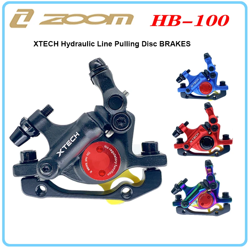 

ZOOM XTECH HB100 MTB Hydraulic Line Pulling Disc Brakes Set 160mm Folding bike Wire Pull Mountain Bike Scooter Accessories