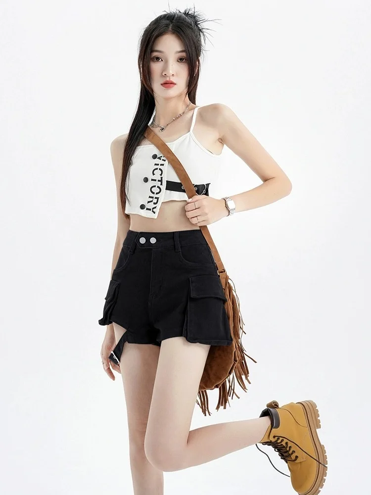 ADAgirl Sexy Denim Shorts Women Hip Hop Punk Harajuku Short Pants Korean Streetwear Ladies Shorts Grunge Clothing for Summer New