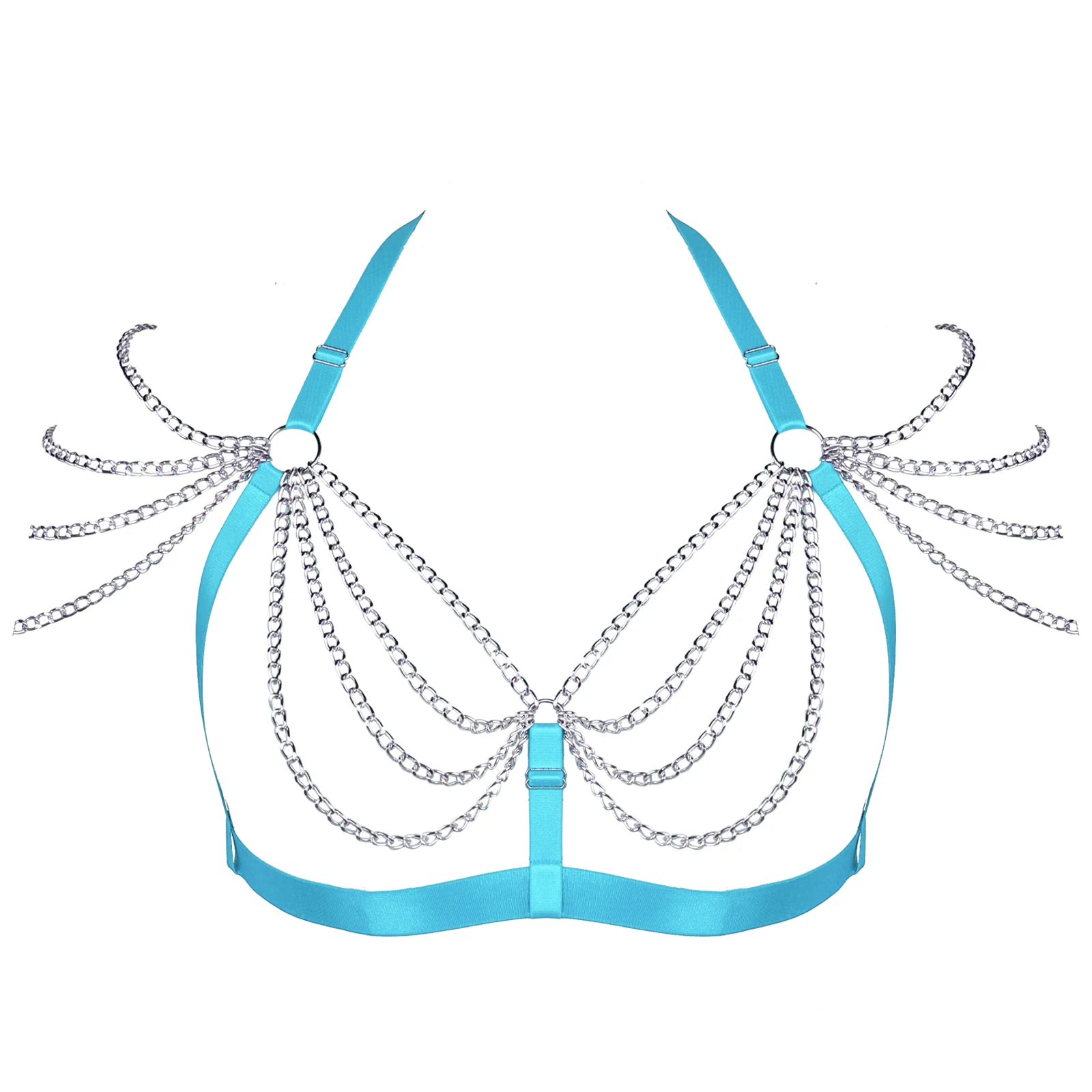 

Women Fetish Sexy Lingerie Bondage Harness Belt Bra Pastel Goth Soft Body Harness Adjustable Punk Body Cage
