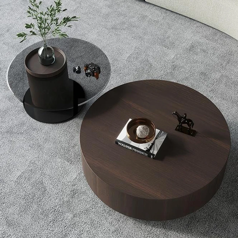 

Nordic Living Room Coffee Table Antique Tea Table Solid Wood Designer Round Hospitality Household Muebles Table Home Furniture