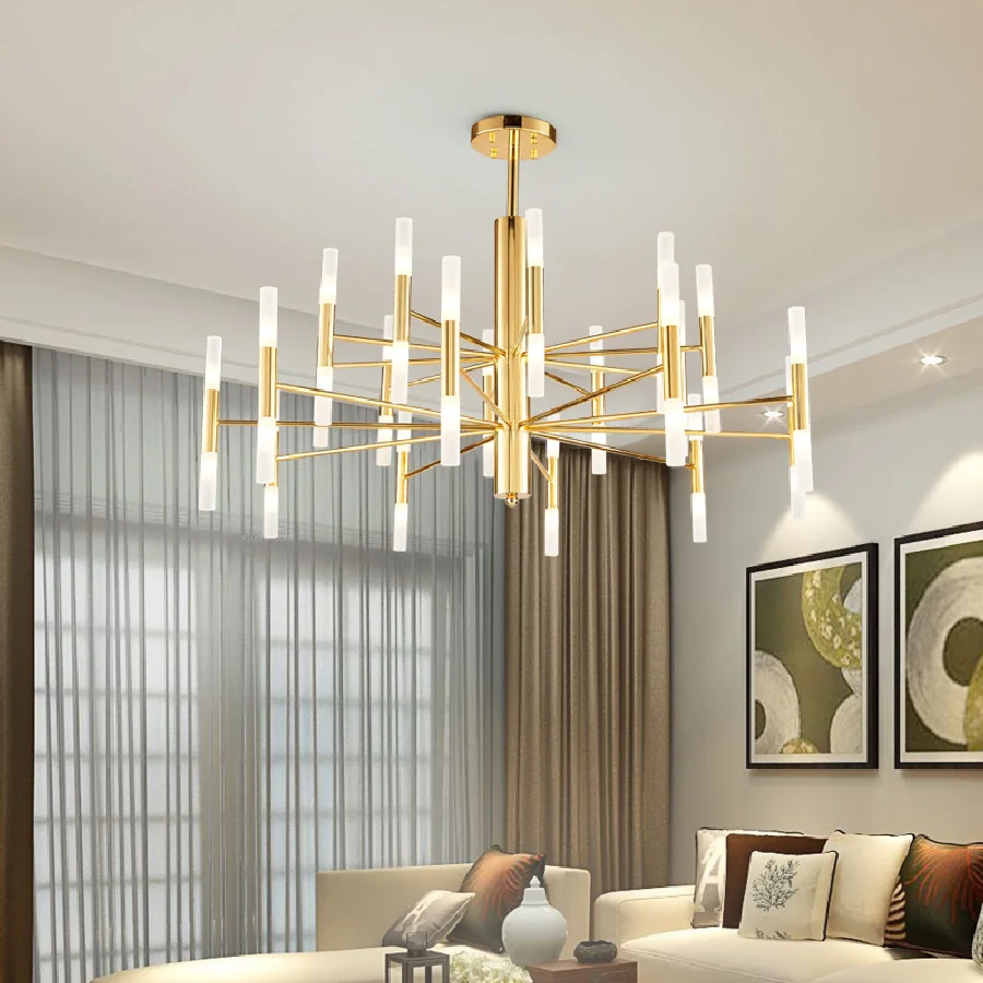 

LukLoy Living Room Creative Designer Led Chandelier Modern Hotel Ceiling Decoration Hanging Lamps AcryLic Lighting Fixtures