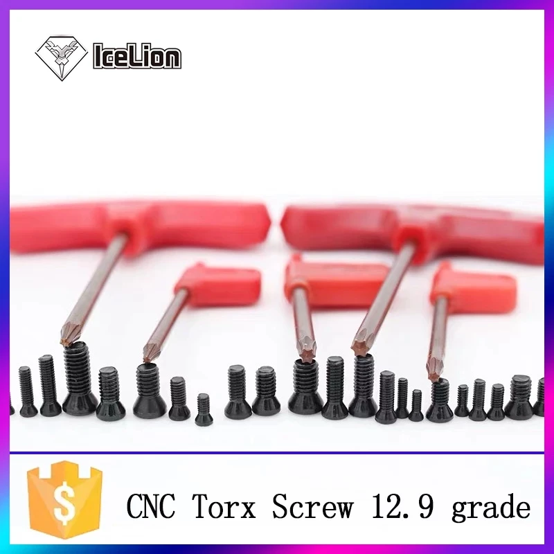 

50Pcs M1.8/M2/M2.2/M2.5/M3/M3.5/M4/M5 And T6 T7 T8 T9 T10 T15 T20 Wrench Tool Screw Insert Torx CNC Bar Replaces Carbide Lathe