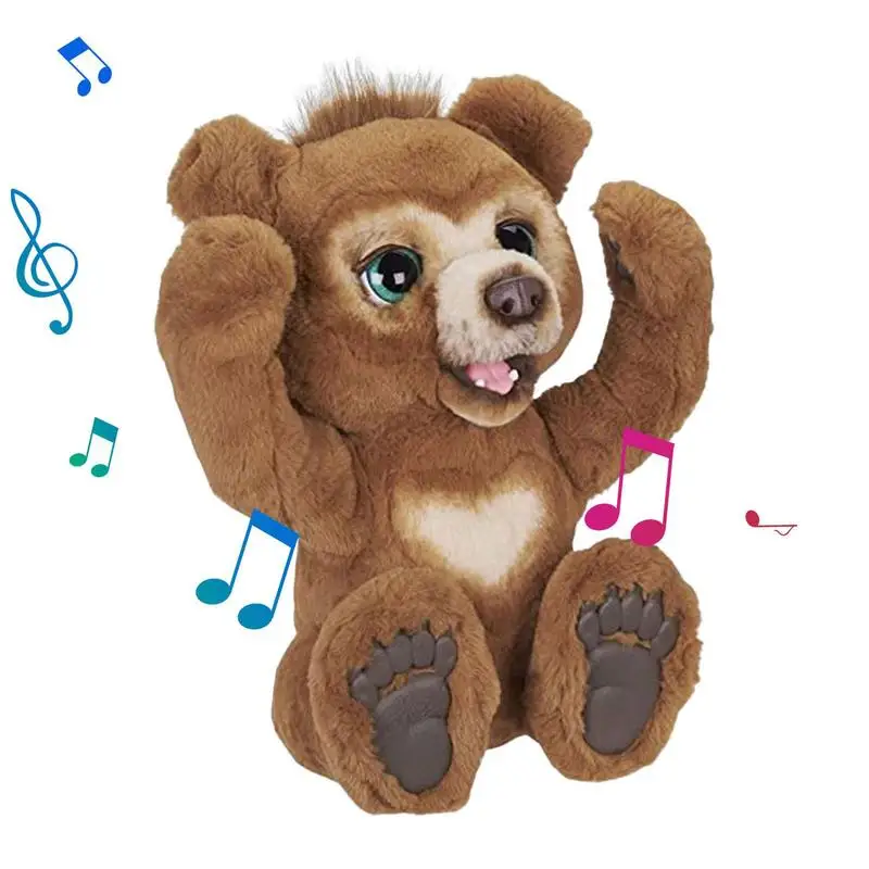 

Soft Curious Bear Animals Doll Kids Toy Cute Bear With Sound Stuffed Christmas Gift Kawaii Electric Toys Learning Toys Kids Toys