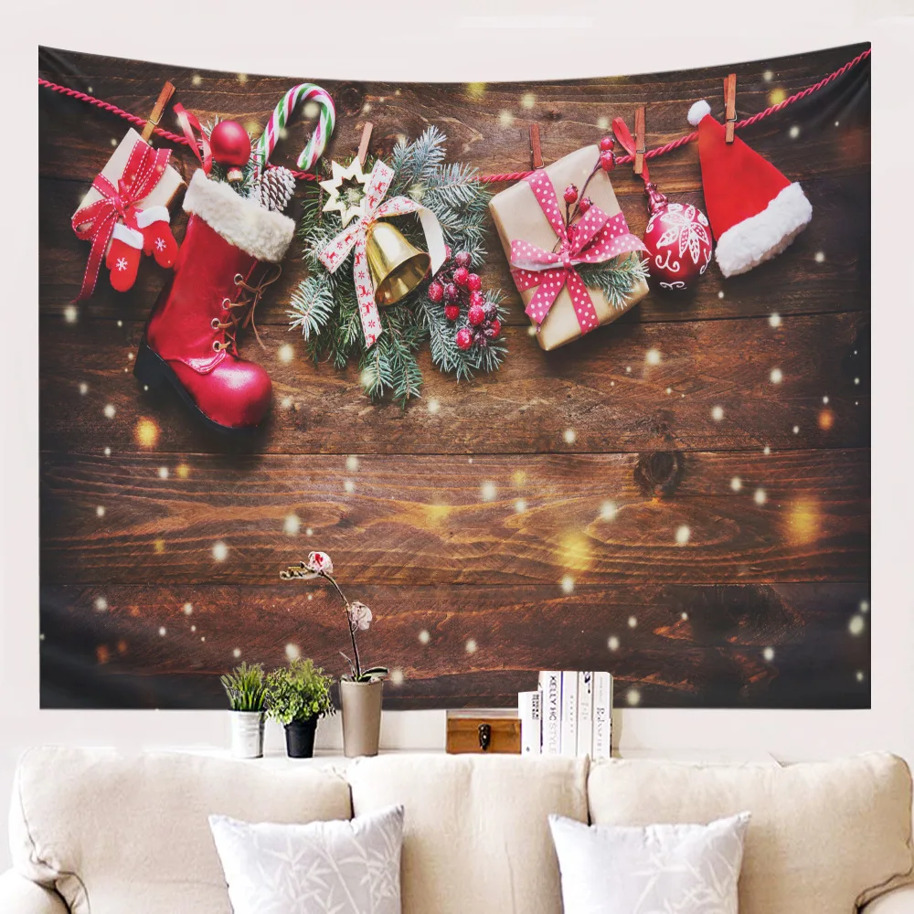 

Christmas Tapestry Festive Decor Home Living Room Bedroom Background Garden Posters for Outside Large Wall Hanging Beach Towel