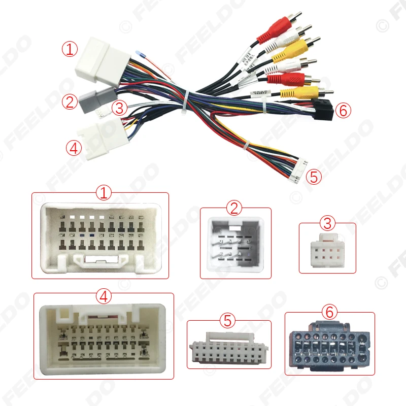 Автомобильный 16-контактный стерео адаптер проводки FEELDO с Canbus для Mitsubishi