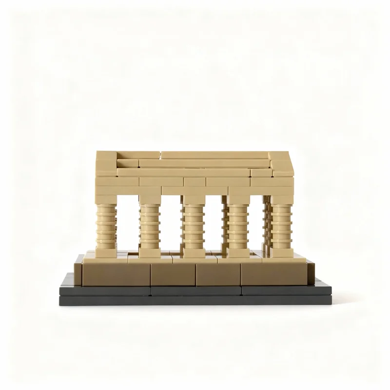 Набор строительных блоков MOC «Архитектурная модель древнеримского храма», 191 деталь, рождественский подарок, креативная игрушка, развивающая конструктор, DIY-идея (art.: 3920d7b0198ea) - 3920d7b0198ea