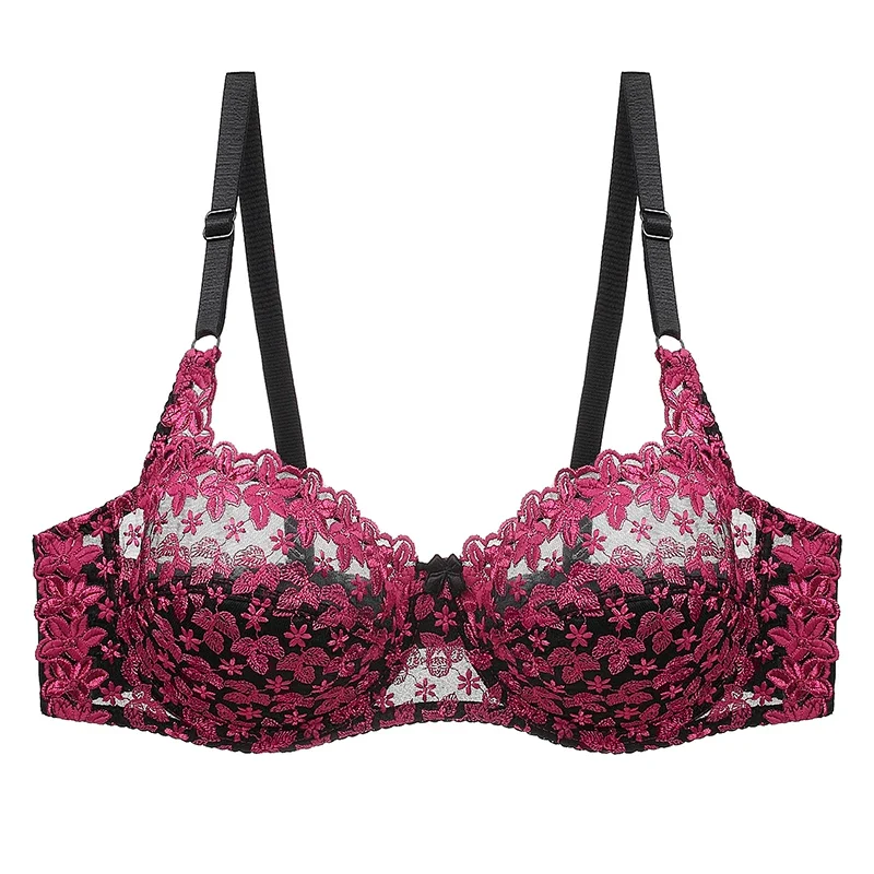 Сексуальный бюстгальтер пуш-ап прозрачный женский с большой грудью нижнее белье