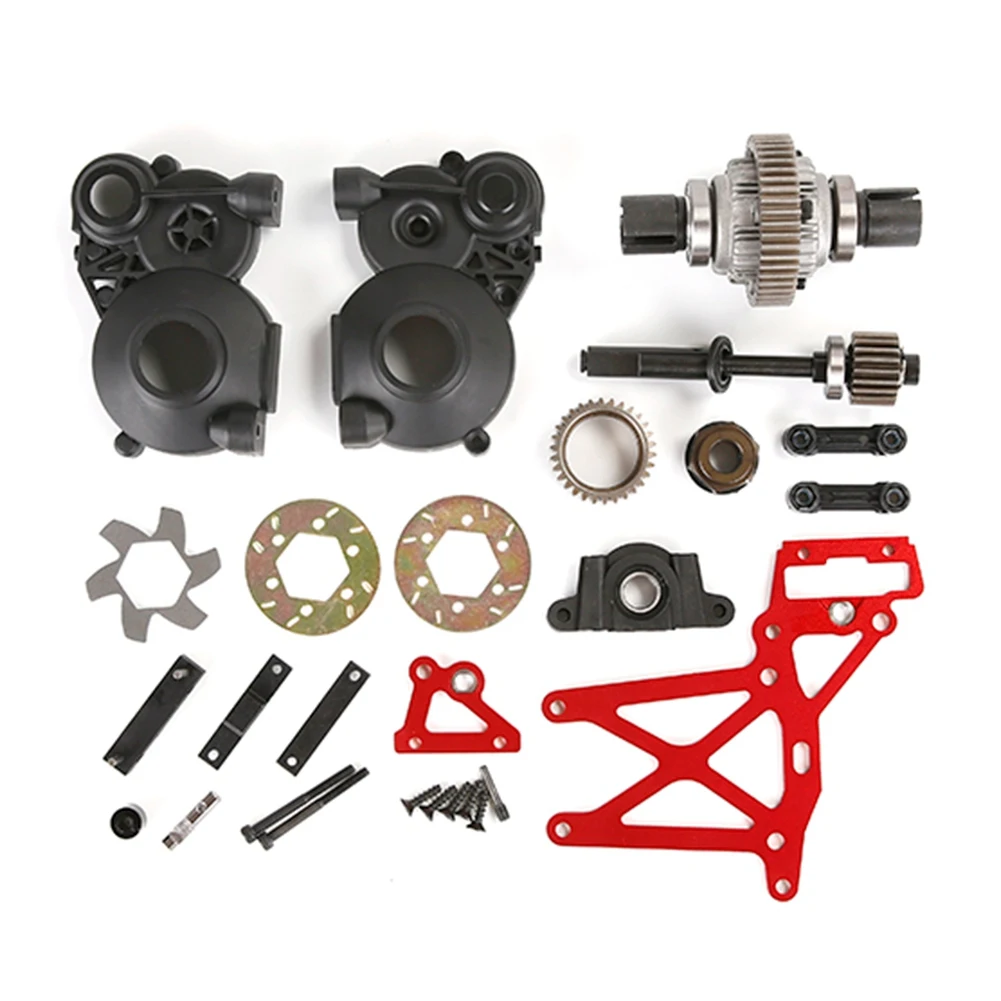 

Коробка передач дифференциала, полный комплект тормозных дисков/колодок для 1/5 HPI Rofun Rovan KM BAJA 5B 5T 5SC, красная