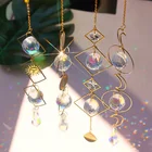 Хрустальный орнамент Windchime подвеска звезда на Луну Ловец солнесветильник уличный сад радужные ветряные музыки для дома