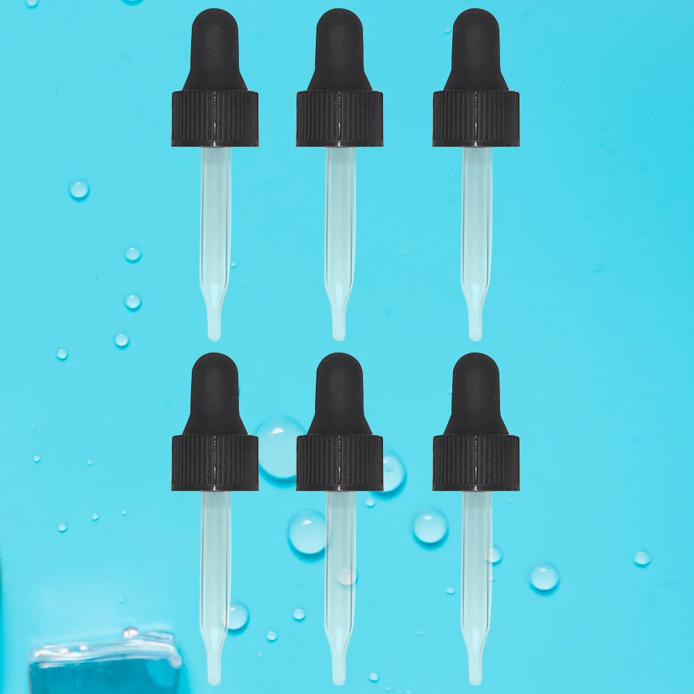 

6PCS Essential Oil Bottle Dropper Droppers Glass Pipette Dropper