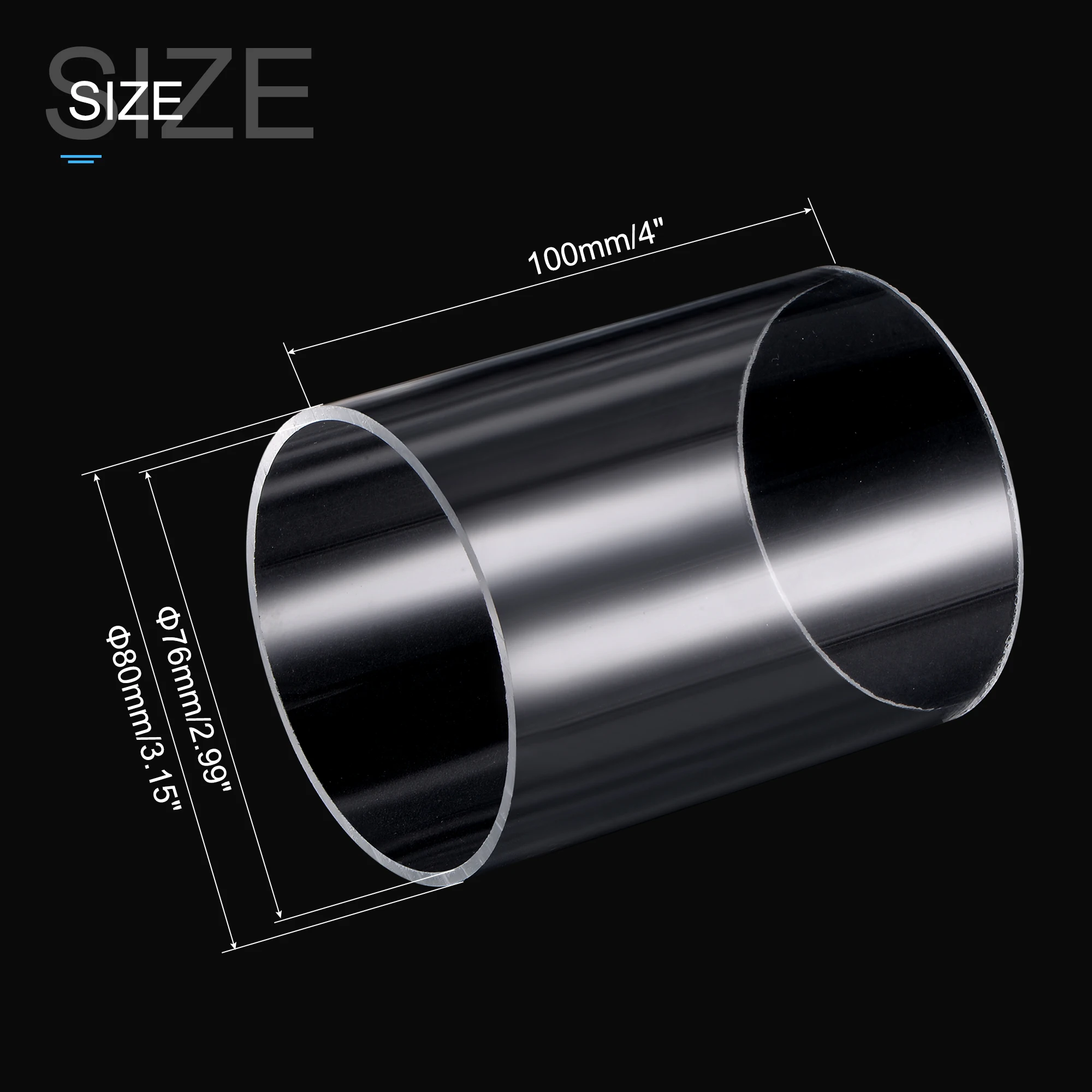 

Прозрачная акриловая трубка 100 мм