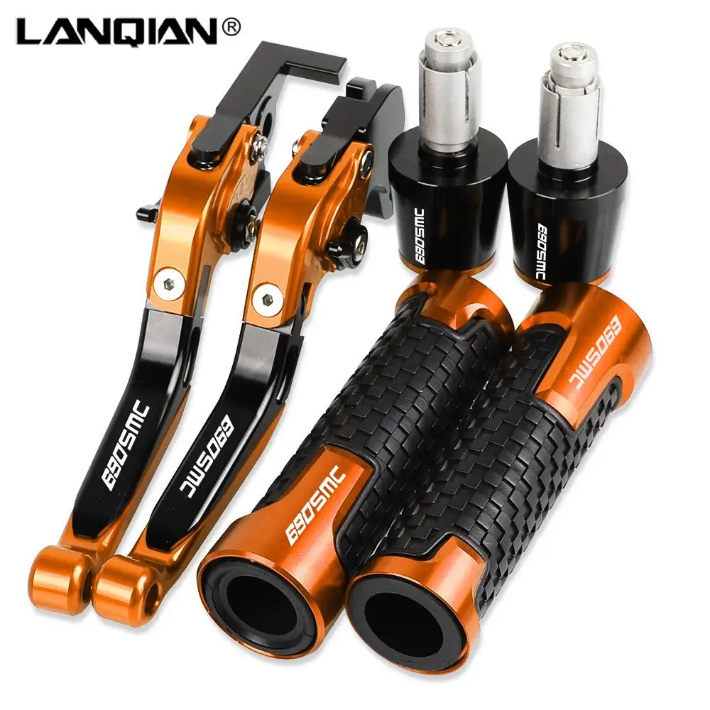 

Motorcycle Aluminum Brake Clutch Levers Hand Grips Ends Parts For 690SMC 690 SMC 2008 2009 2010 2011 2012 2013 Accessories