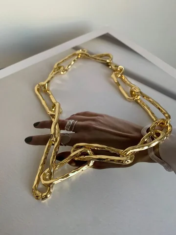 Золотое ожерелье Hand Stamped