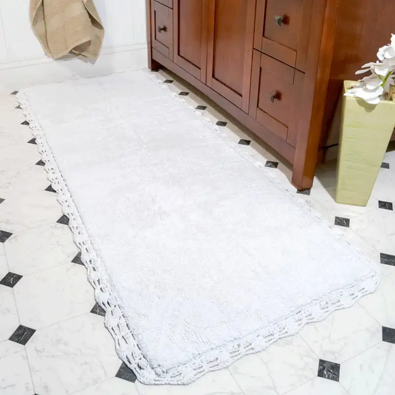 

White Bath Runner (22 Esponja de baño Wash cloth korean exfoliating Cepillo capilar ducha silicona African scrub net Loofah for