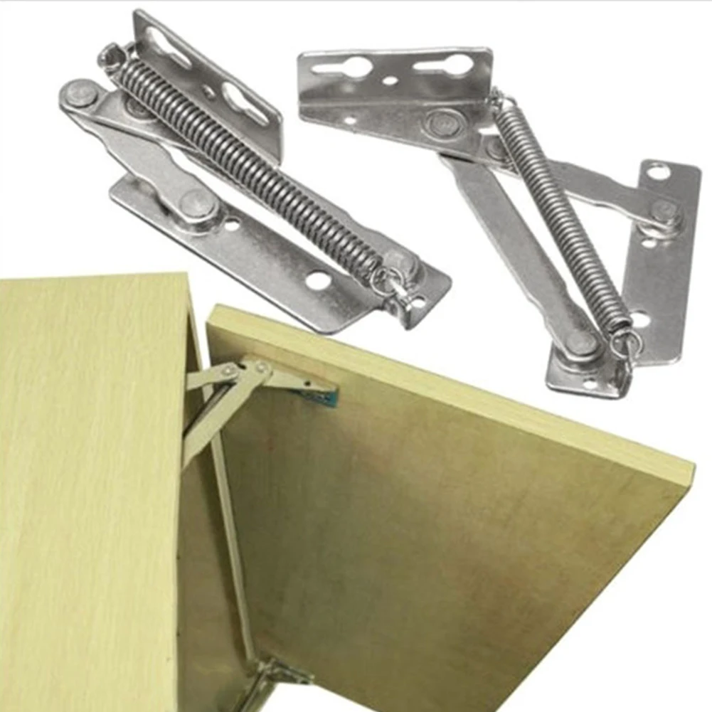 

2pcs 80 Degree Spring Cabinet Hinge Sprung Hinges Cabinet Door Lift Up Stay Flap Top Kitchen Cupboard Door Hinges Hardware