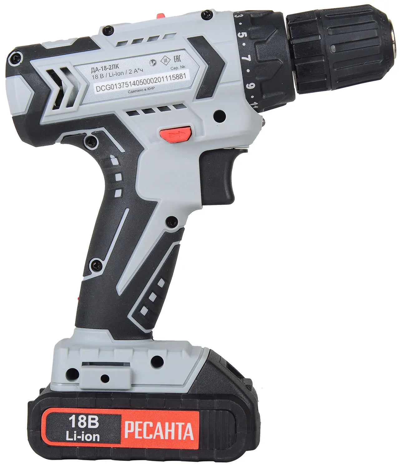 Дрель-шуруповерт Ресанта ДА-18-2ЛК Серо-черный | Инструменты