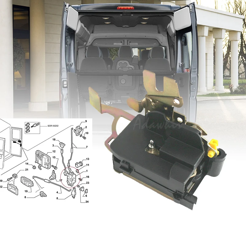 

Trunk lock rear right FOR FIAT DUCATO BOXER PEUGEOT CITROEN JUMPER 94-06 8726.Q1 8726Q1 1339728080