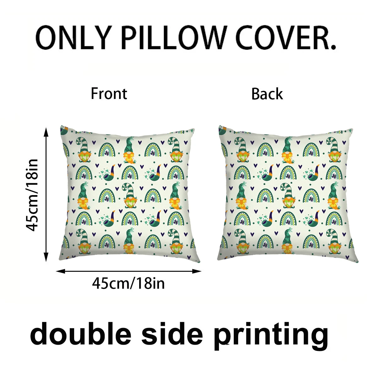 Женская льняная наволочка в стиле День Святого Патрика