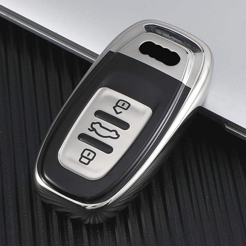 

New Soft TPU Car Remote Smart Key Case Full Cover Shell for Audi A1 A3 A4 A4L A5 A6 A6L A7 A8 Quattro Q3 Q5 Q7 S5 S7 2009-2017