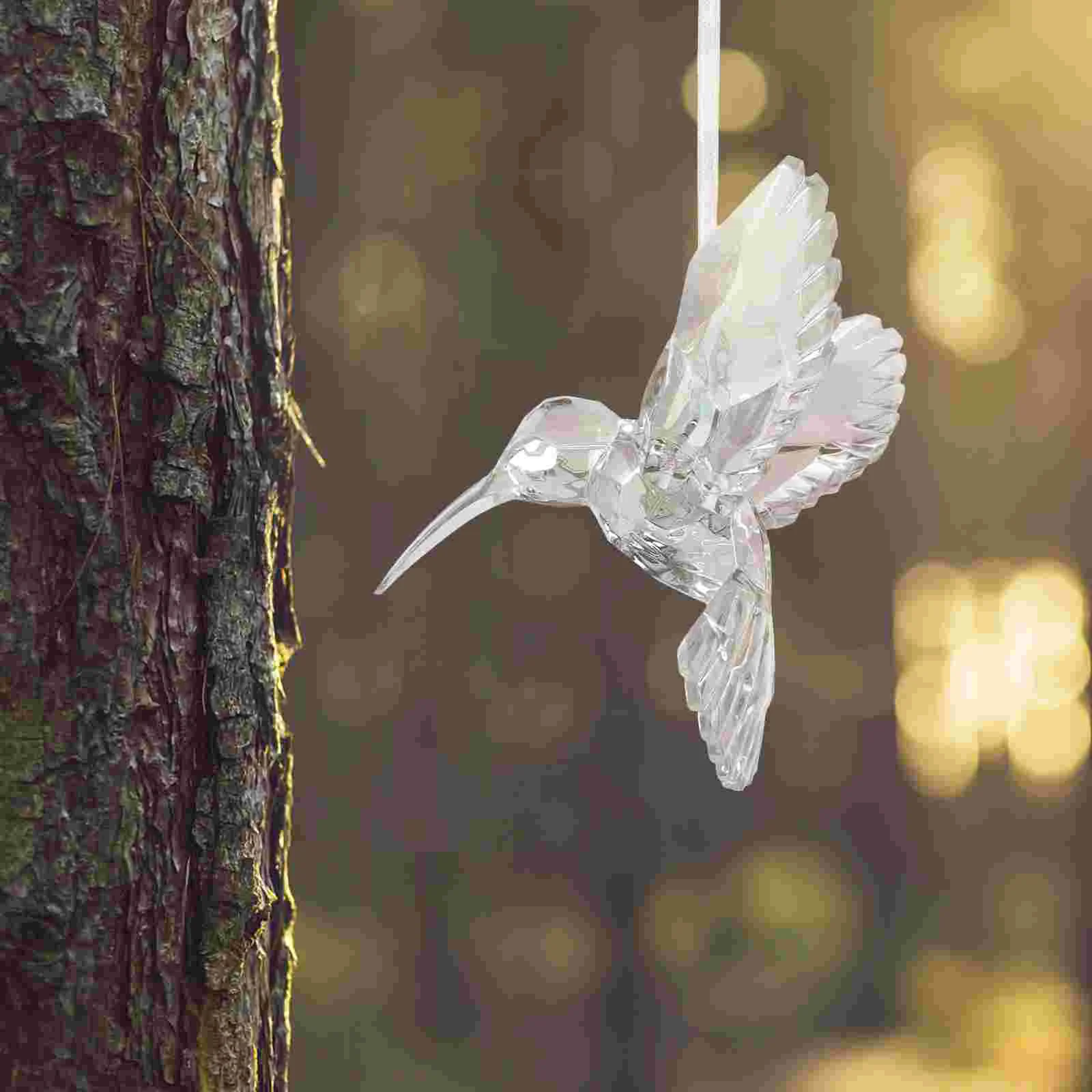 3 шт. хрустальный кулон в виде птицы декоративные колибри акриловые поделки