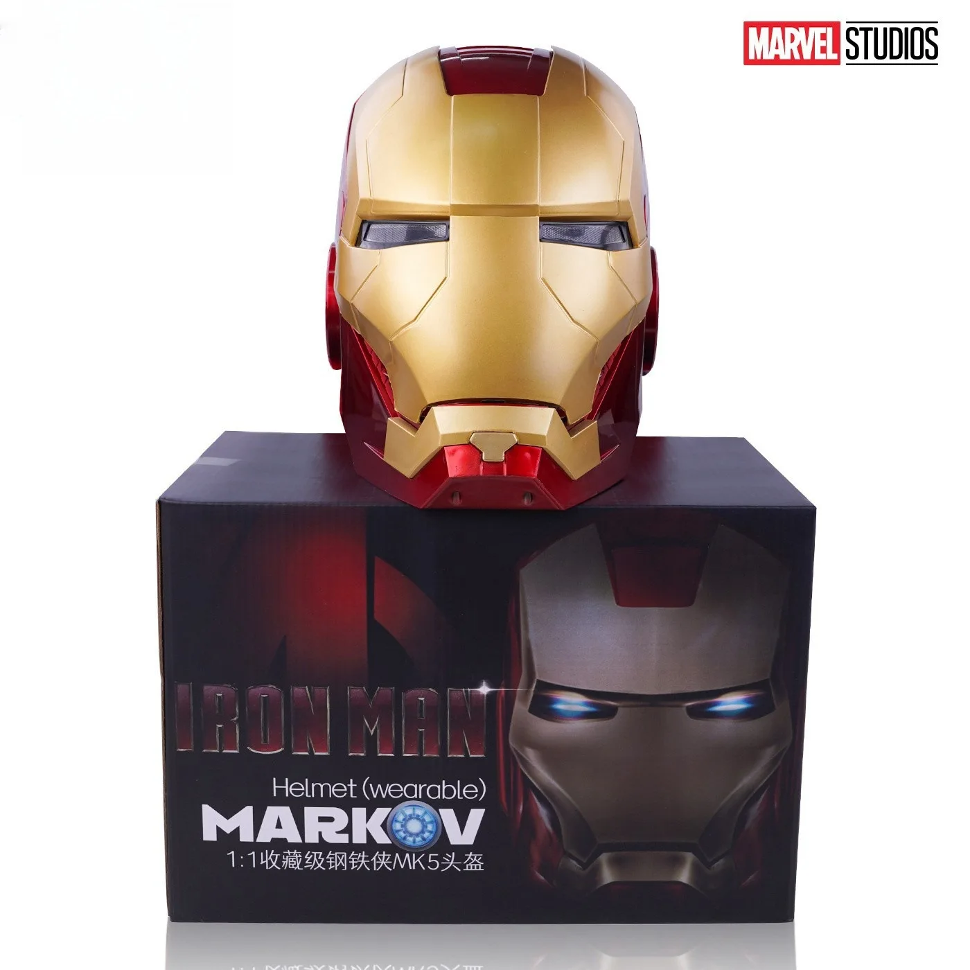 60 см Железный человек 1:1 шлем для косплея Marvel Мстители свет светодиодный маска
