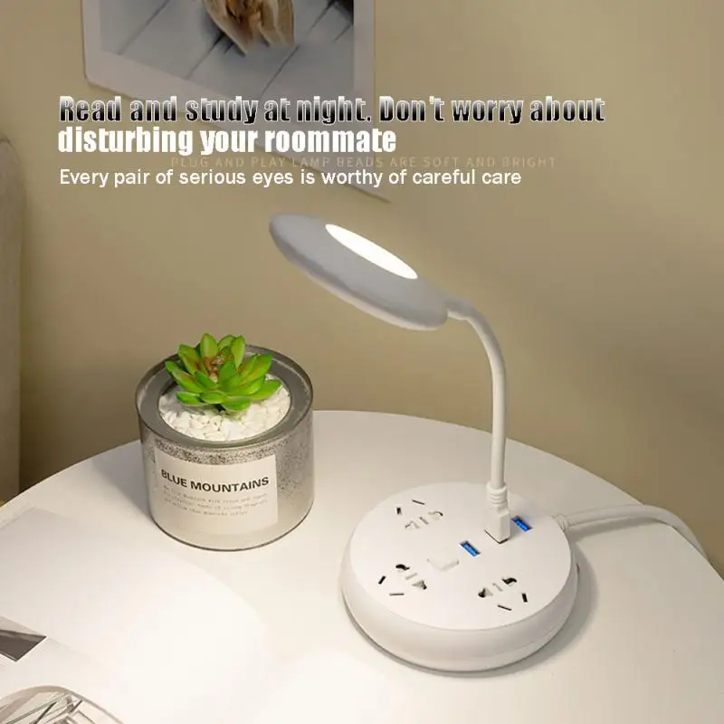 

Прикроватная лампа для общежития, 1 шт., лампа для чтения с прямой подключением к Usb, лампа для защиты глаз, ночник, портативная Светодиодная н...