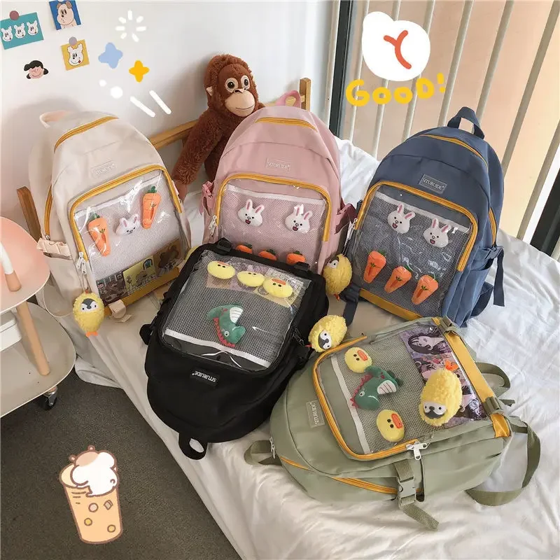 Модная сумка Ita Bag 2025 холщовые прозрачные рюкзаки большой емкости для женщин и