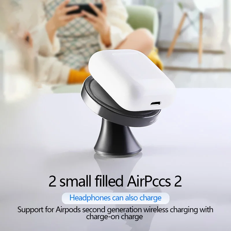 10w wireless charger car phone holder for iphone 12 pro max airpods samsung phone holder in car phone navigation charging stand free global shipping