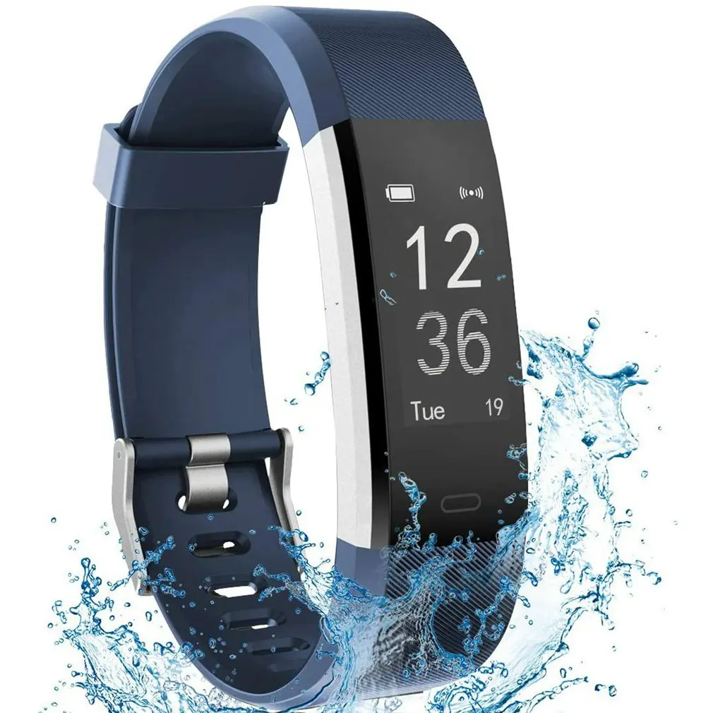 

Часы-браслет фитнес-трекер с мониторингом сердечного ритма умные часы трекер активности Шагомер спортивный браслет ID115plus