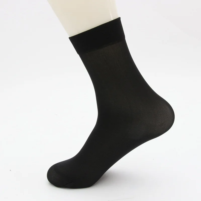 10 Pairs/lot Breathable Long Socks Bamboo Fiber Socks Summer Thin Stripe Men Silk Sports Socks Mercerized Cotton Short Sock