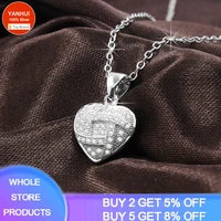 luxury bling aaa zircon love heart shape necklace high quality exquisite feminia women choker wedding bridal jewelry pendant