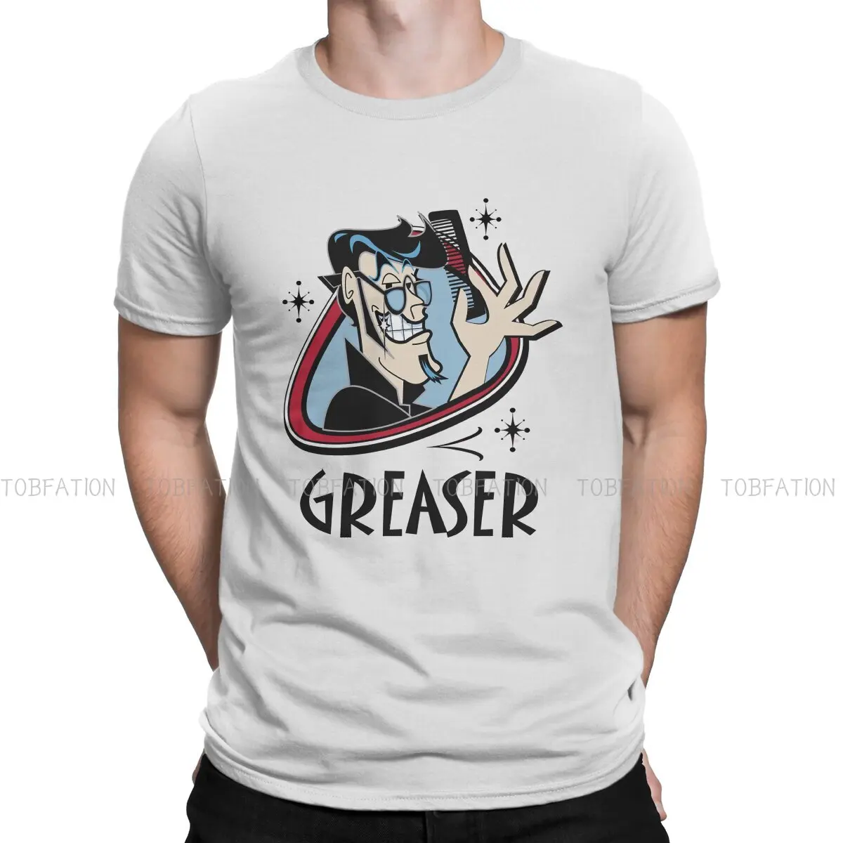 

Music 1950s Sock Hop Rockers Greaser Man's TShirt Rockabilly Rock and Roll O Neck Tops 100% Cotton T Shirt Humor Birthday Gifts