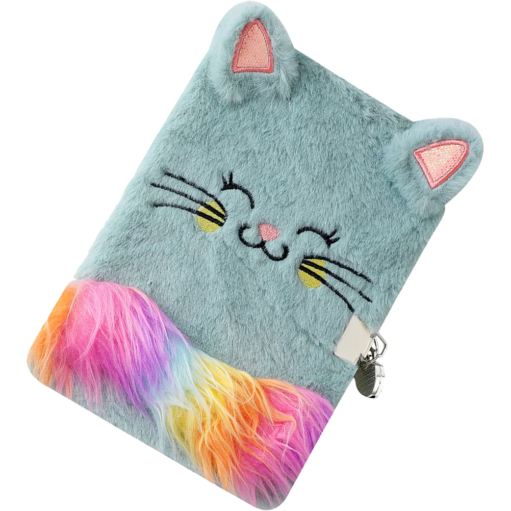 

Diary Plush Kids Cat Girls Notepadsecretlock Journal Notebook Writing Fluffy Cartoon Book Drawing Children Animal Students Girl