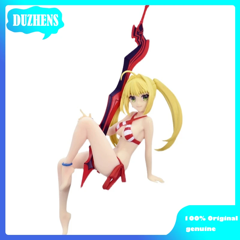 

100% Original:Fate FGO Nero Claudius Caster swimsuit 14cm PVC Action Figure Anime Figure Model Toys Figure Collection Doll Gift