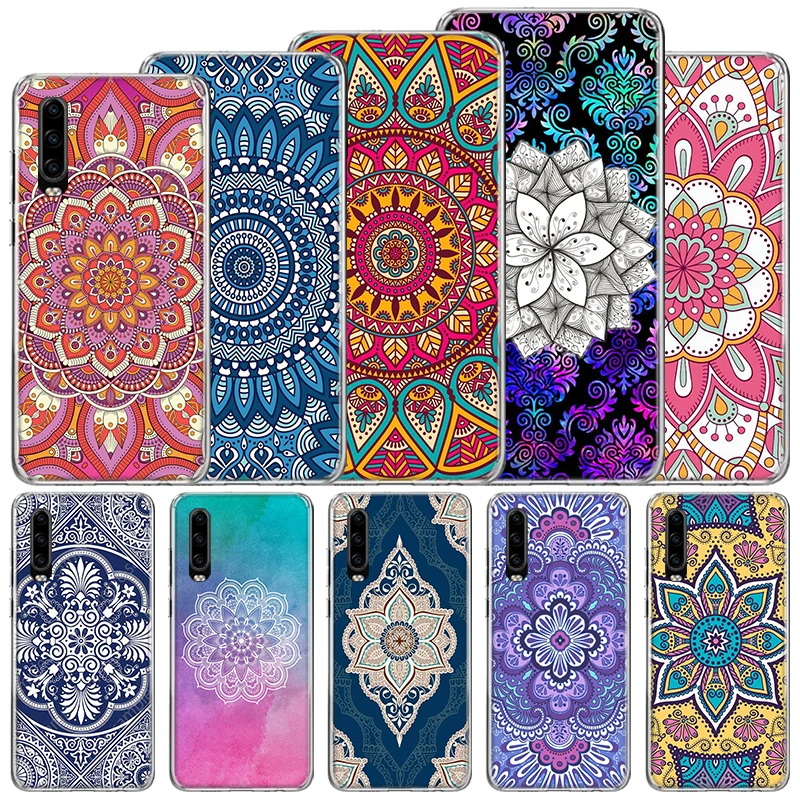 Тотем Мандала Цветной Цветочный Мягкий Кейс Для Huawei P30 Lite P40 P20 P10 P50 Pro Телефонная Обложка Mate 20 30 40 10 P30Lite Оболочка Фунда он.