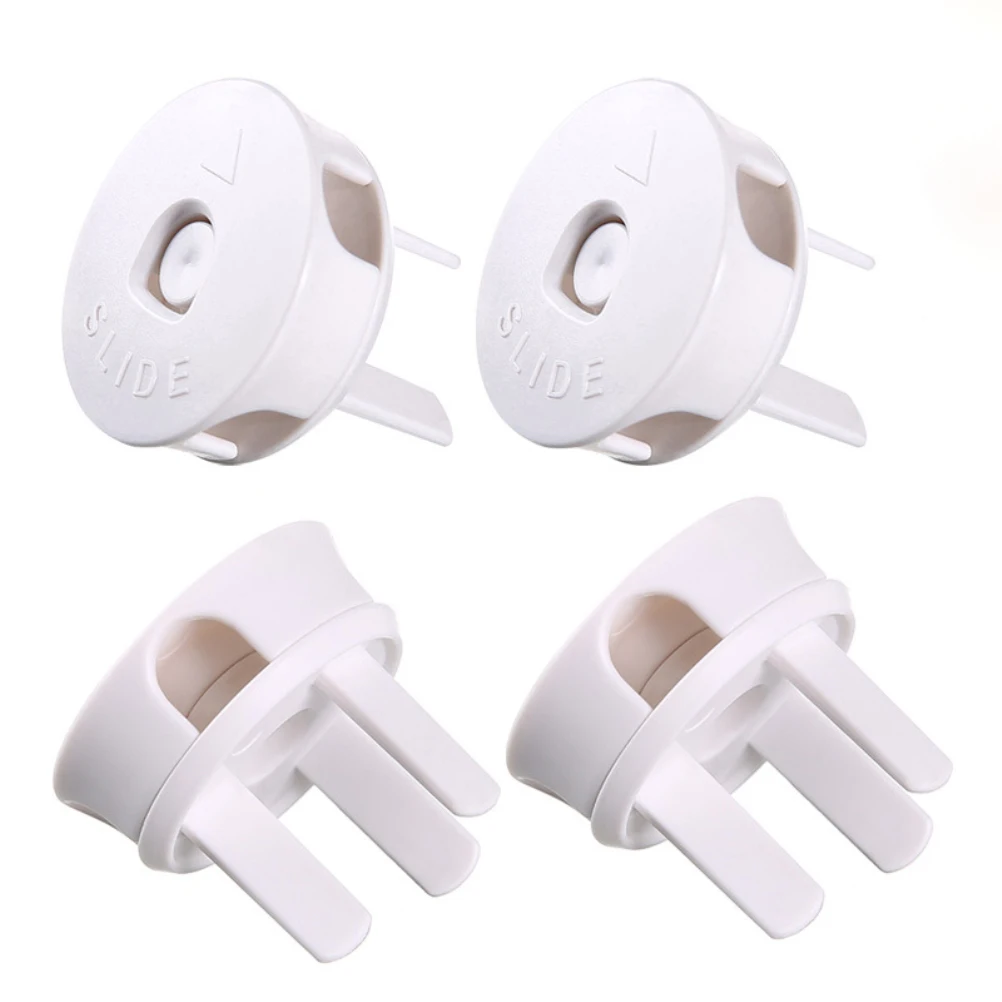 

4Pcs Outlet Plug Covers Child Proof Electrical Protector Safety Caps Baby Safety Plug Covers White