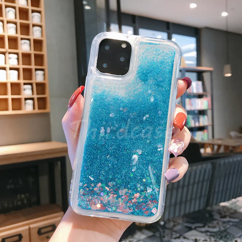 Чехол с блестками для телефона iPhone 13 Pro Max SE2 12 Mini Dynamic Liquid Glitter чехол 11 XS XR 6S 7 8 Plus