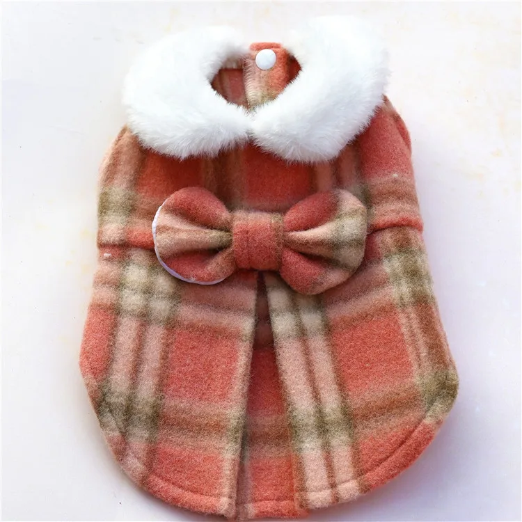 

Winter Dog Coat Jacket Outwear Cute Bowknot Dog Apparel Bichon Maltese Schnauzer Pomeranian Corgi Poodle Puppy Clothes Outfit