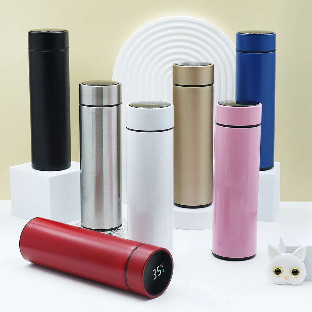 

500ML Intelligent Water Bottle Cooler Stainless Steel Thermos Temperature Display Leakproof Sport Vacuum Flasks Coffee Kottle