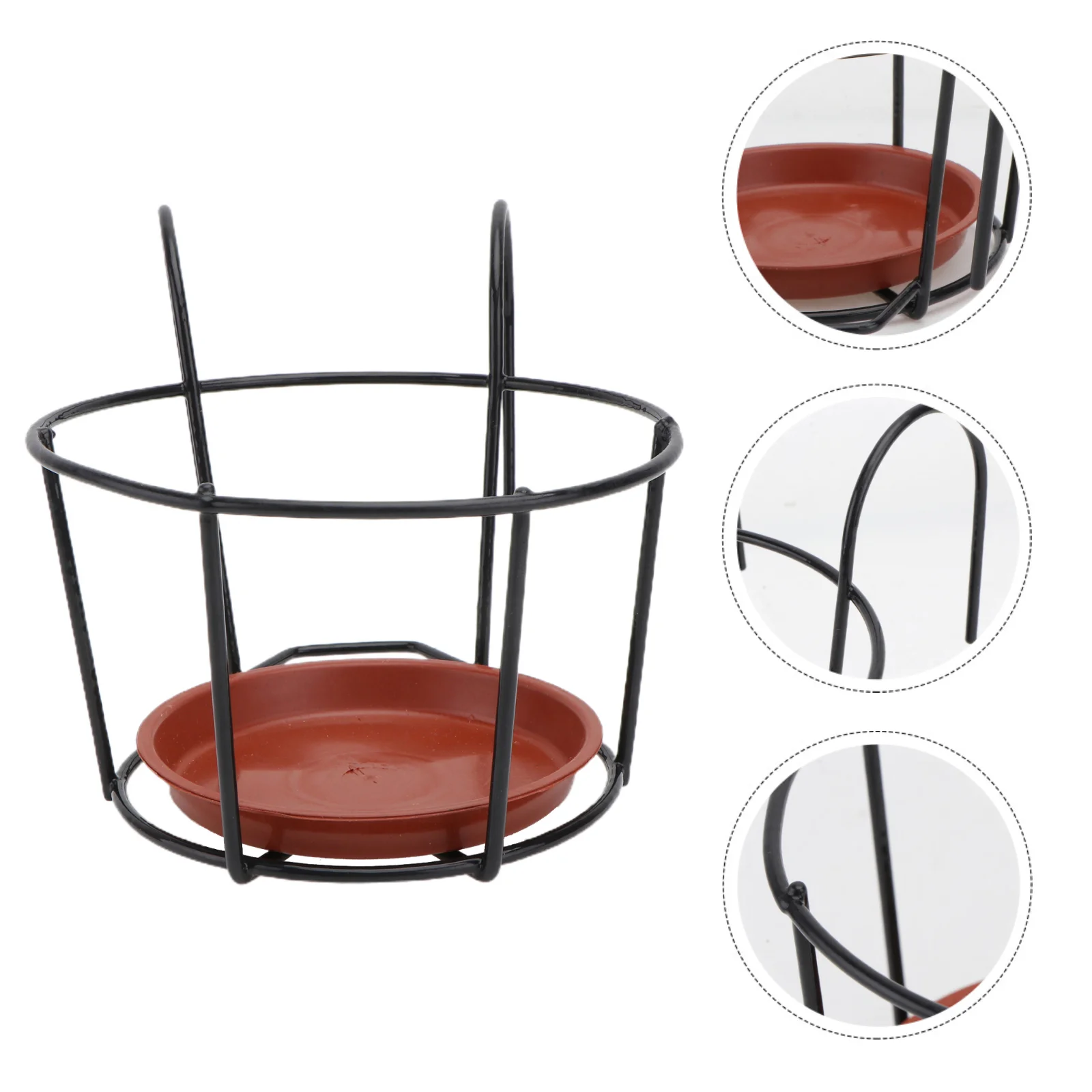 

Hanging Planter Holderflower Pot Balcony Railing Fence Planters Iron Stand Basket Baskets Rail Metal Rack Pots Racks Potted Over