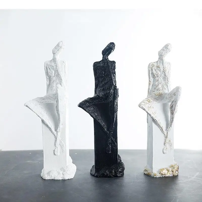 

Modern Character Resin Statue Room Aesthetics Furnishings Abstract Figures Thinker Sculpture Ornaments Living Room Decoration