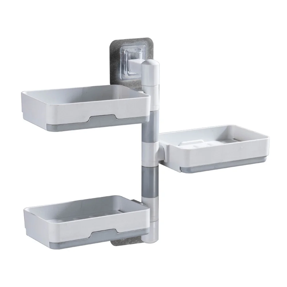 

Soap Holder Dish Wall Saver Rack Case Sponge Bar Kitchen Shower Box Draining Organizer Mounted Sink Storage Sponges Dispenser