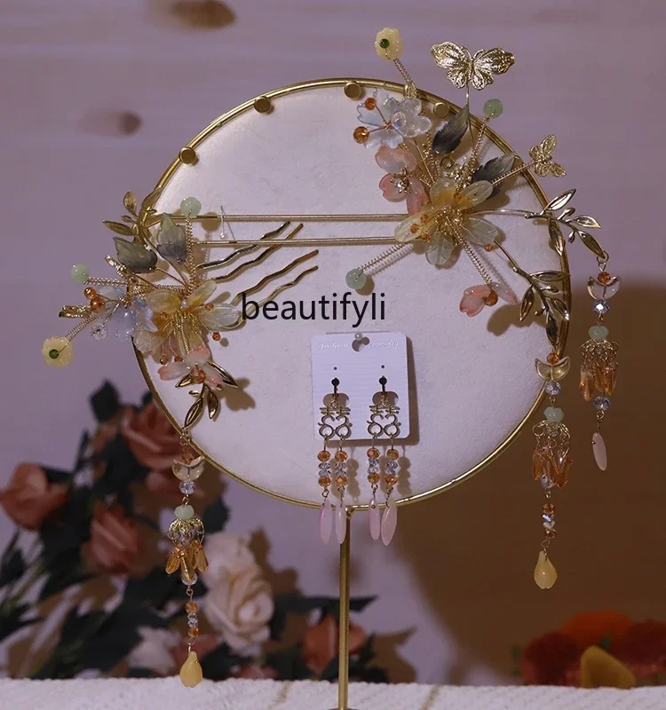 Новая китайская антикварная одежда Xiuhe свадебный головной убор заколка для волос