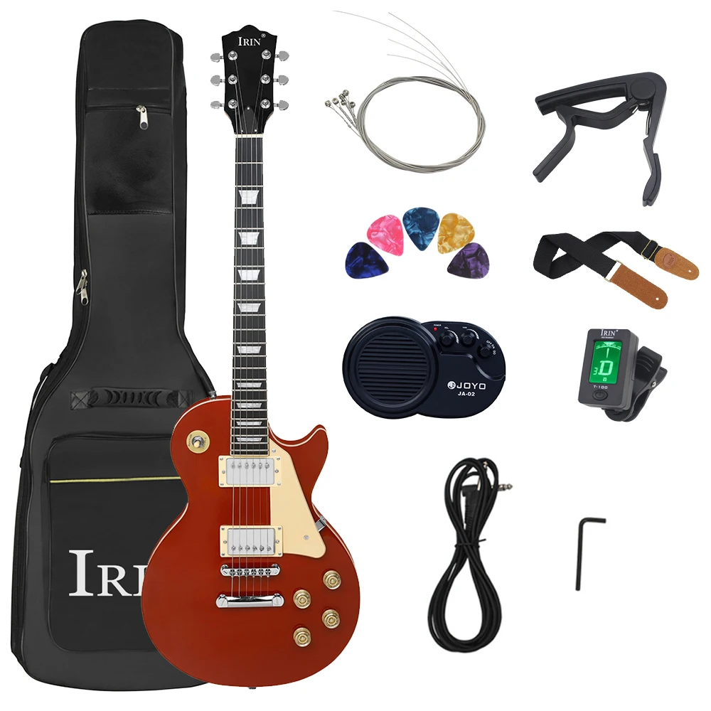 

LP 6 String Electric Guitar 22 Frets Maple Body Neck Electric Guitarra with Bag Amp Tuner Capo Picks Guitar Parts & Accessories