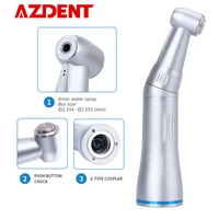 azdent dental inner water spray channel contra angle push button low speed handpiece with spanner lab dentistry instrument