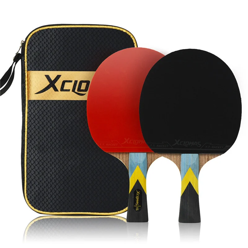 

XC LOHAS 2Pcs New Upgraded 6 Star Carbon Table Tennis Racket Set ,With Good Control Powerful Professional Ping Pong Paddle Bat