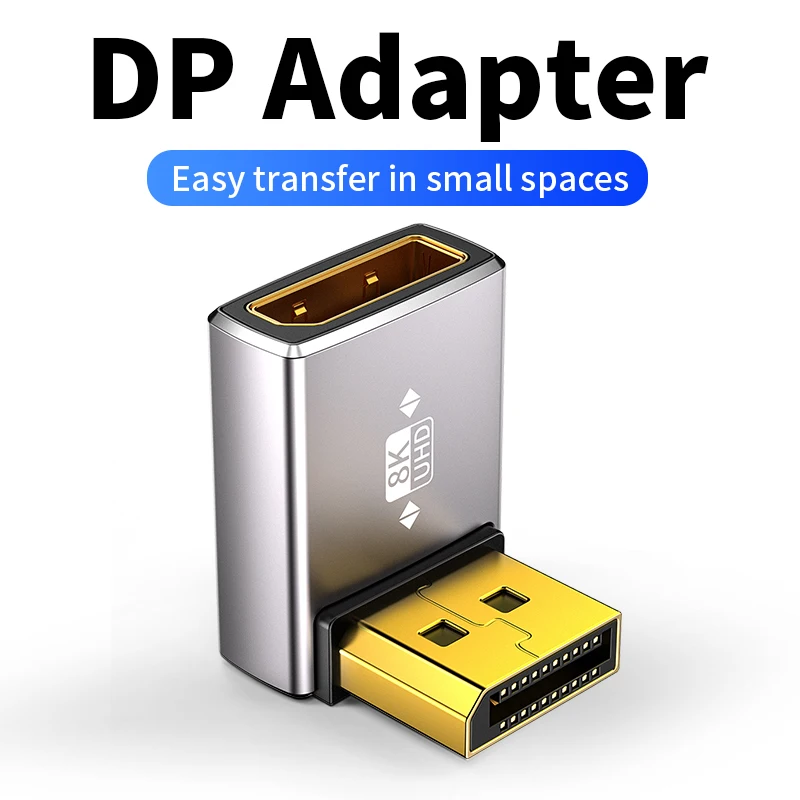 Unlink 8K DisplayPort 1.4 адаптер DP папа-мама удлинитель корпуса из сплава конвертер для ПК